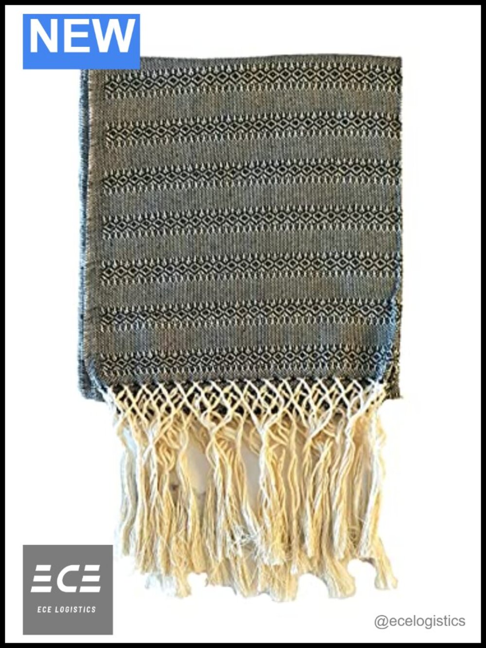 Mexican Handmade Cotton Rebozo Shawl Wrap Blanket 99"